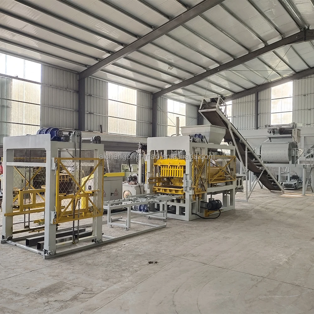 Aichen QT4-15 paving block making machine high quality automatic cement brick pressing making machine