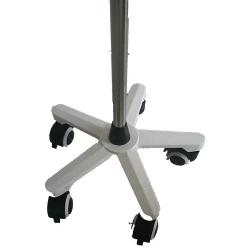portable High quality Stainless steel infusion IV pole stand with 5 brake