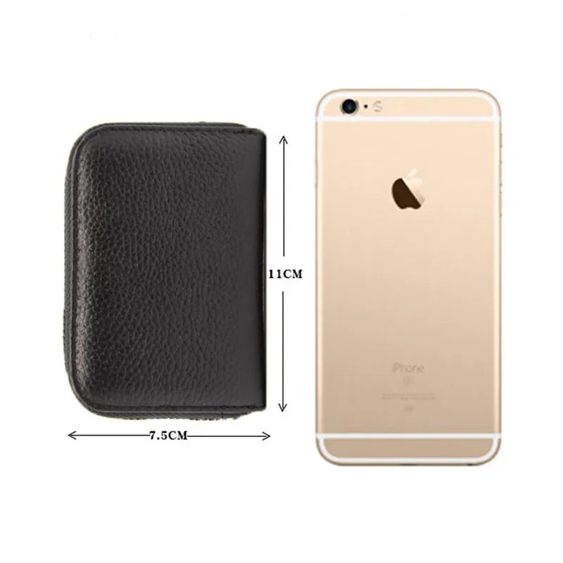 2022 Hot Sales 12 Card Genuine  Leather RFID Card Holder Wallet Women Casual Wallets Minimalist Card Holder Wallet for Lady