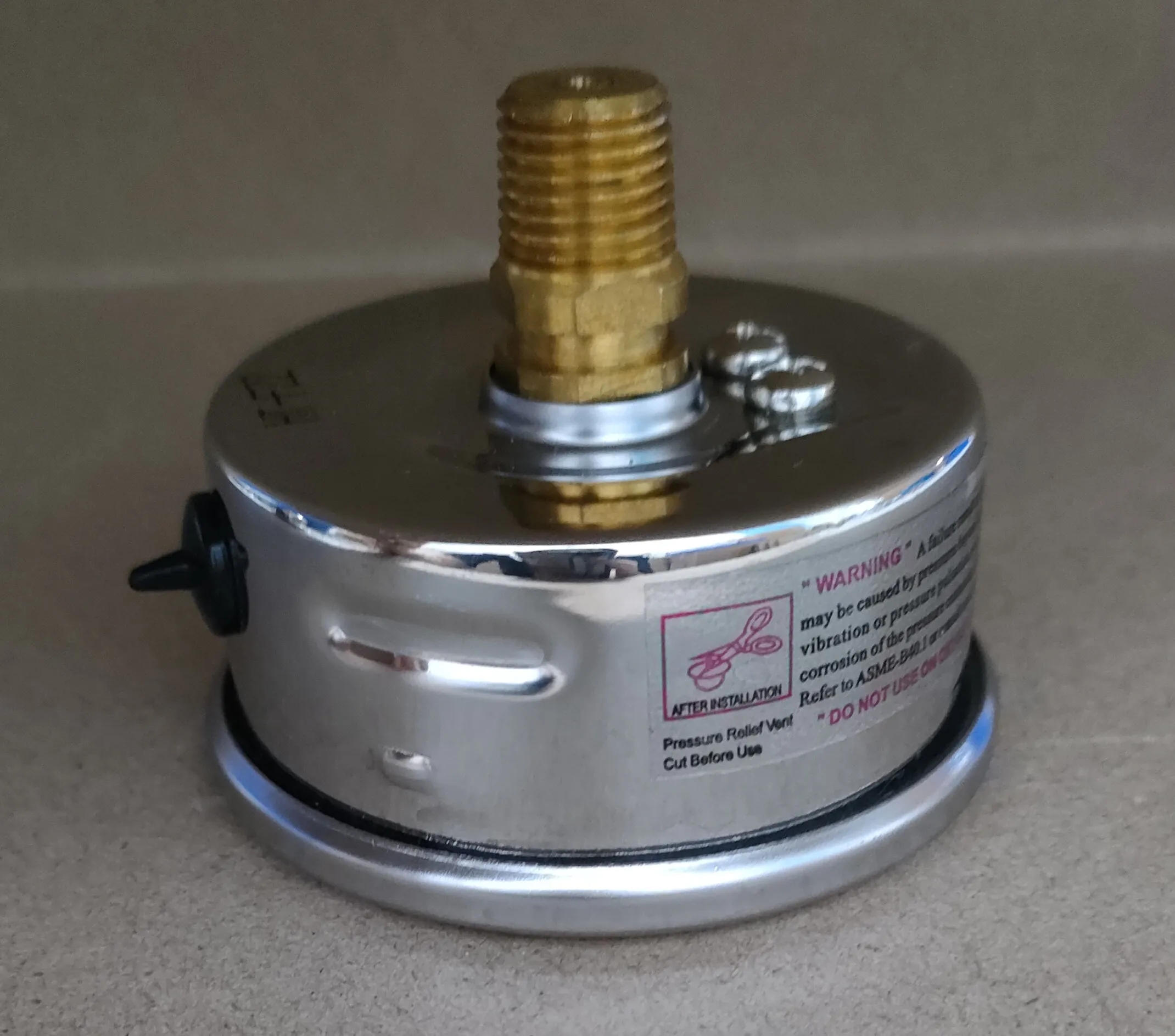 High Quality 2018 hot sell 63mm-30HG-15PSI back bourdon tube Single needle pressure gauge