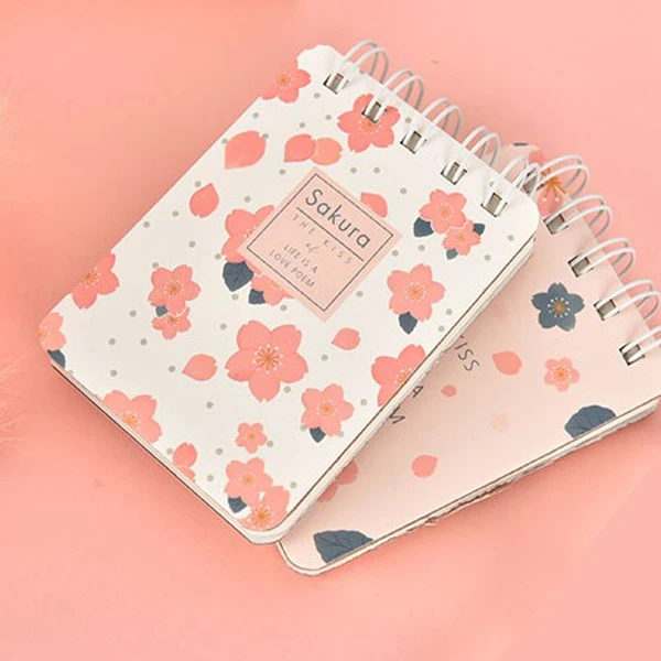 
Custom Colorful O Coil School Mini Notebook Notepad with Spiral Binding 