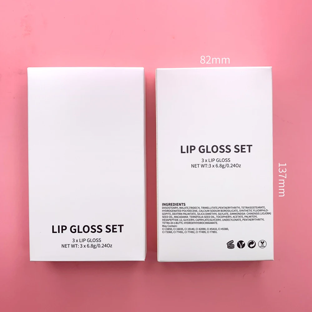 Wholesale makeup lip gloss set cosmetics shimmer clear lip gloss private label lipgloss set