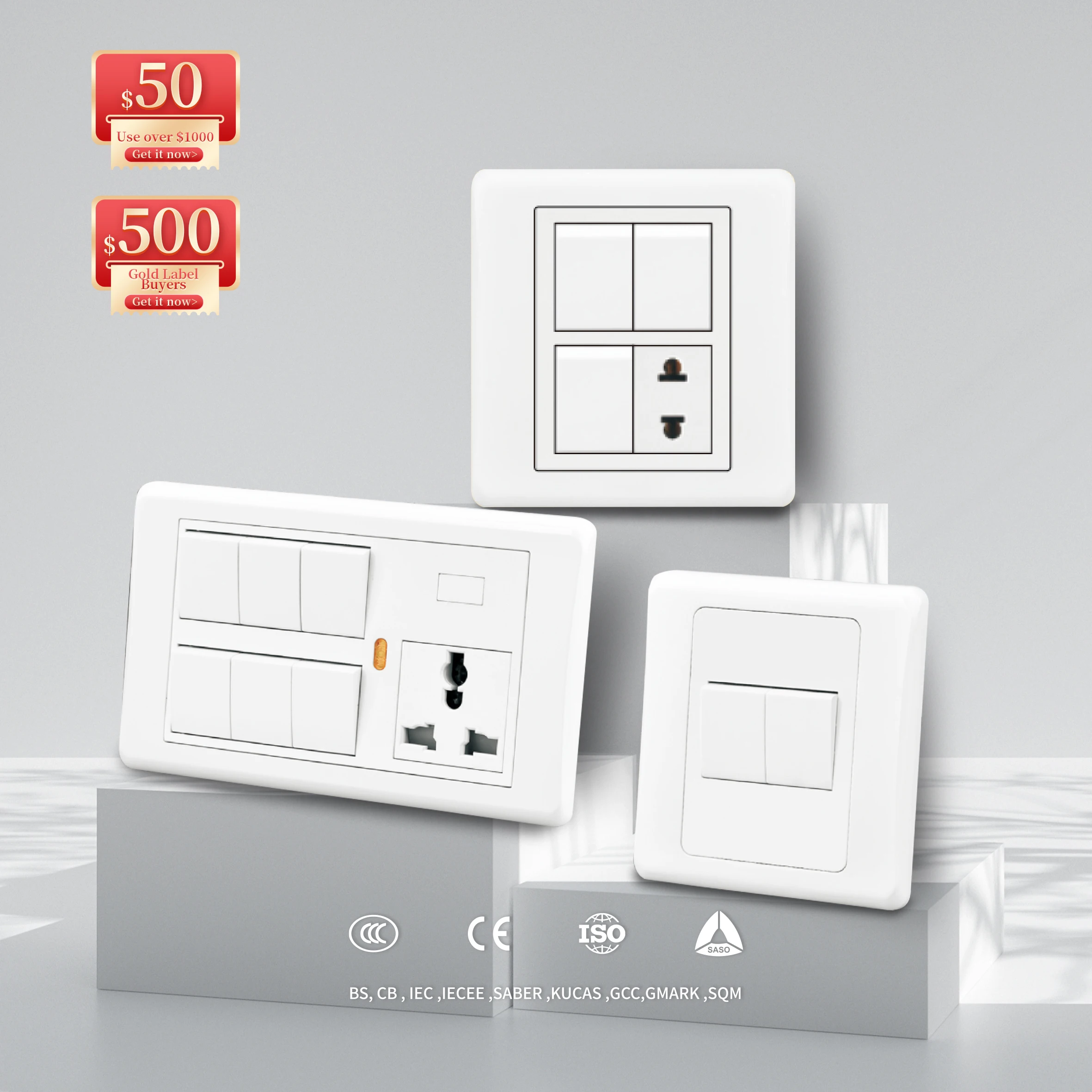 KLASS new design A9 series small button 86mm Frame For Wall Switch Socket