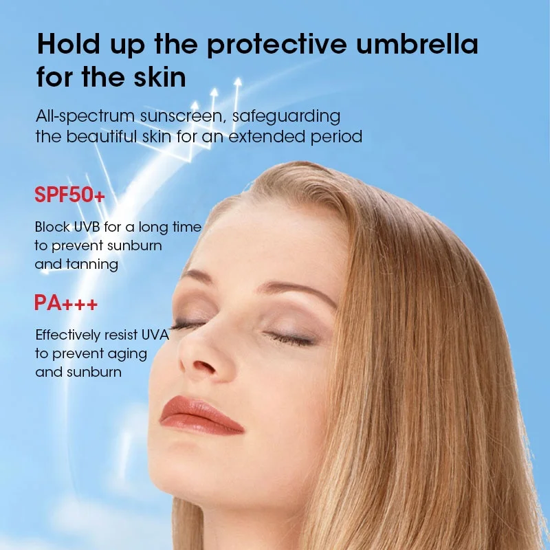 MULAN Lightweight Face Sunscreen Spray Multi-Effect SPF50+PA+++ Spectrum UVA/UVB & Hydration Protection