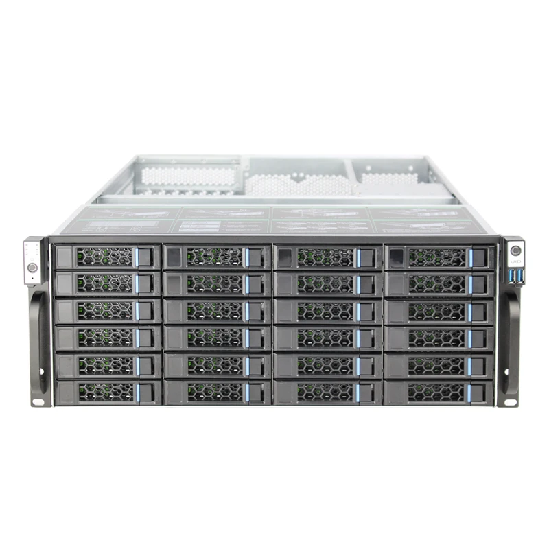 Custom High Performance Storage Server Case 4u 24bays Hot Swap Server Chassis With 6bg/S Expansion Backplane