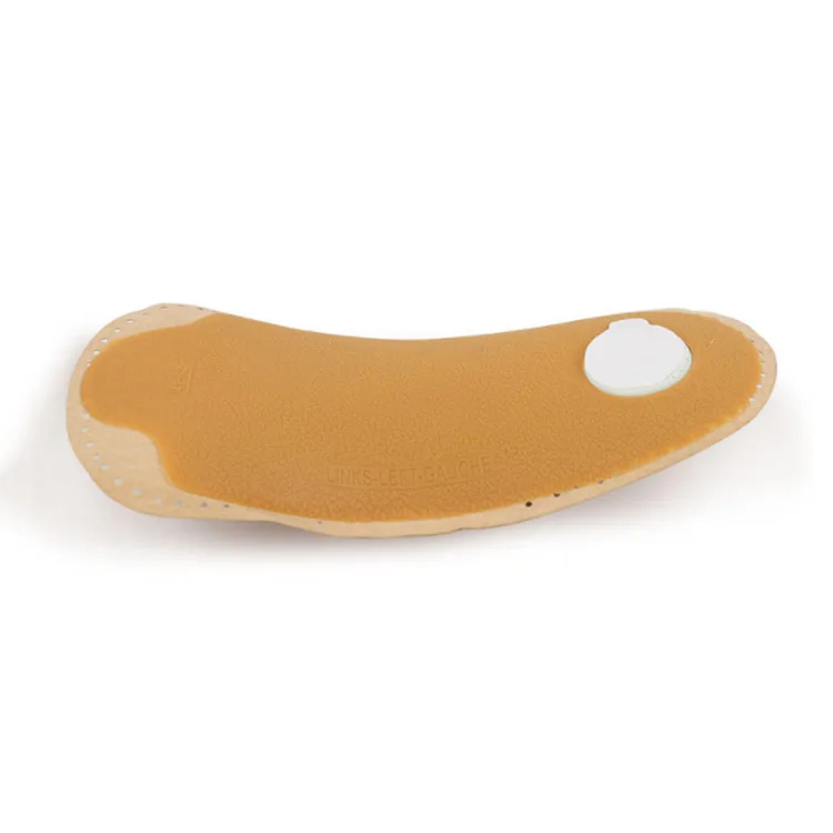 3/4 length genuine leather arch support orthopedic insoles for shoes
