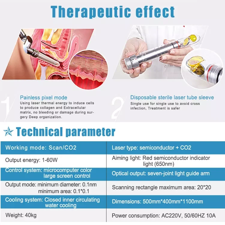 Private Stretch Portatil Scanning Head Rf Tube Co2 Fractional Laser Machine Acne Treatment Rf Fractional Co2 Laser Machine