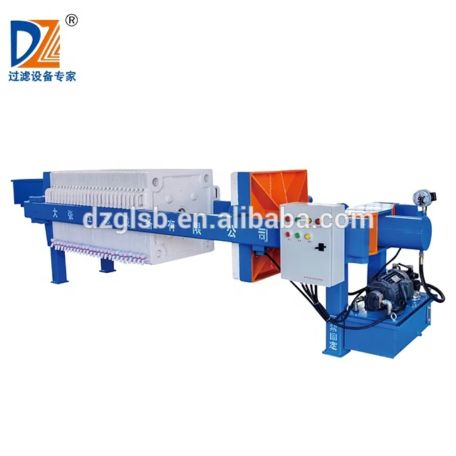 Shanghai Dazhang Hydraulic chamber filter press for Wine, Milk, Chemical, wastwater treatment Industry