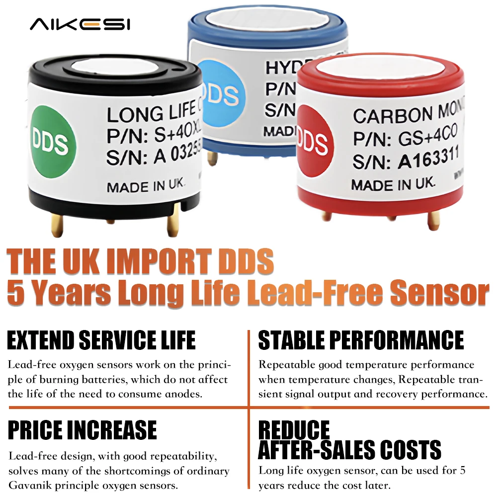 AIKESI ADKS-4 Handheld O2 CO H2S LEL Multi Gas Test Monitor Methane Propane Plug-In Portable gas Analyzer detector DDS sensor
