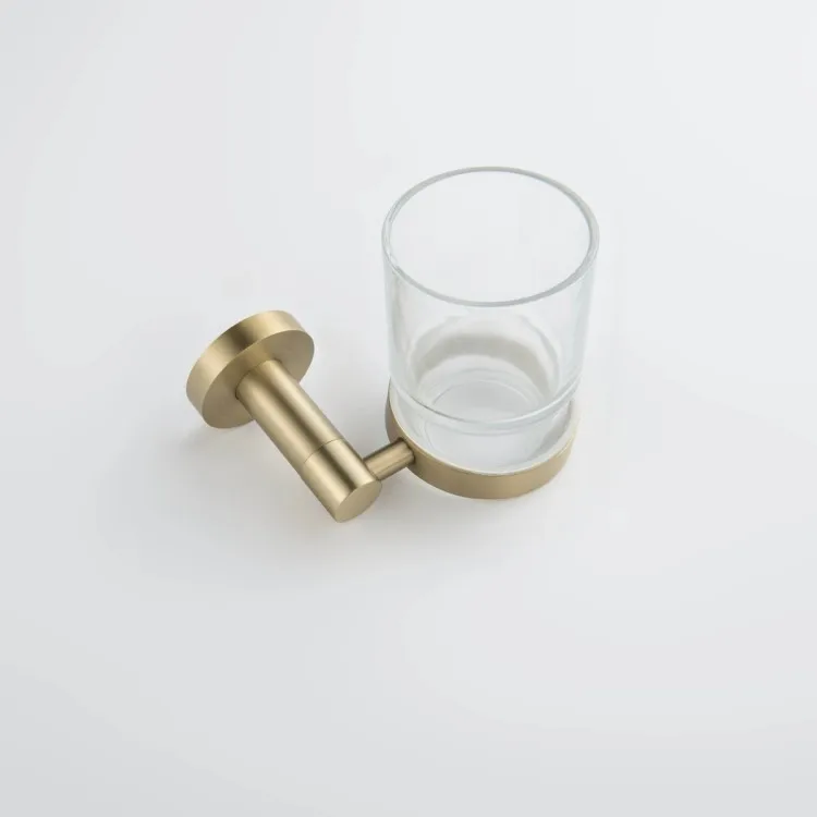 Retro Style Surface Single Cup Holder Glass Cups Metal Bathroom Accessories Toothbrush Tooth Cup Holder