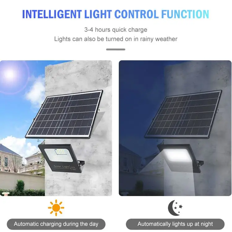
OKELI High Lumen IP66 Waterproof Aluminum Outdoor 10w 30w 60w 100w LED Solar Flood Light 