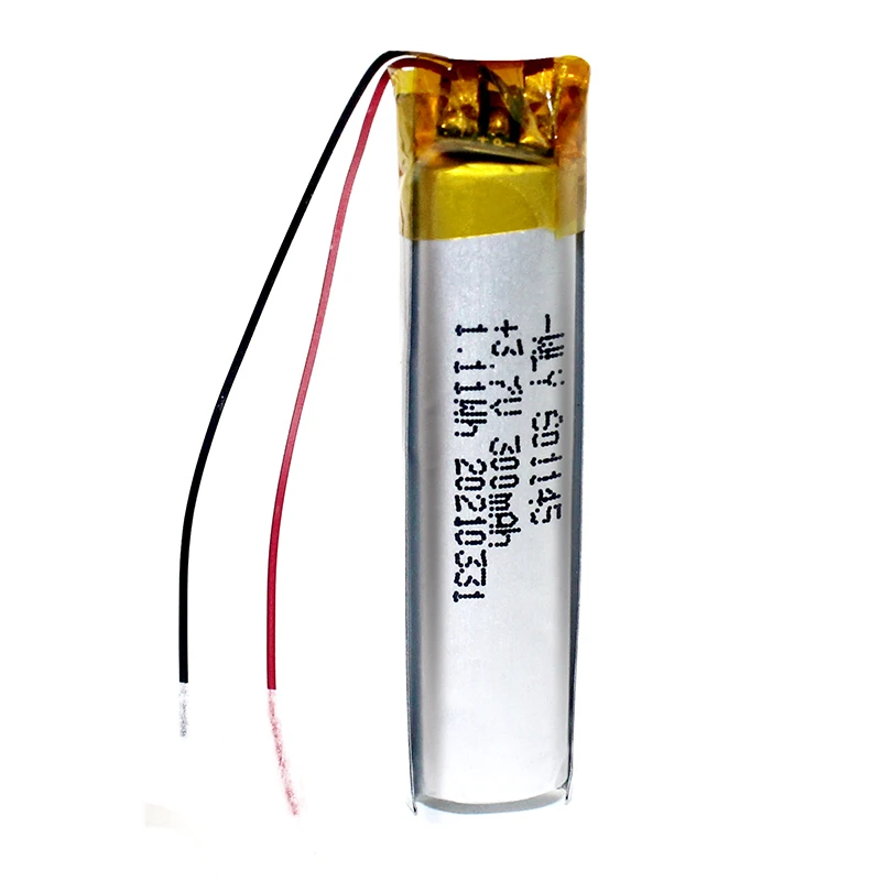 BIS, UN38.3, MSDS,KC,3.7V Polymer Lithium Battery 300mah 601145 Battery