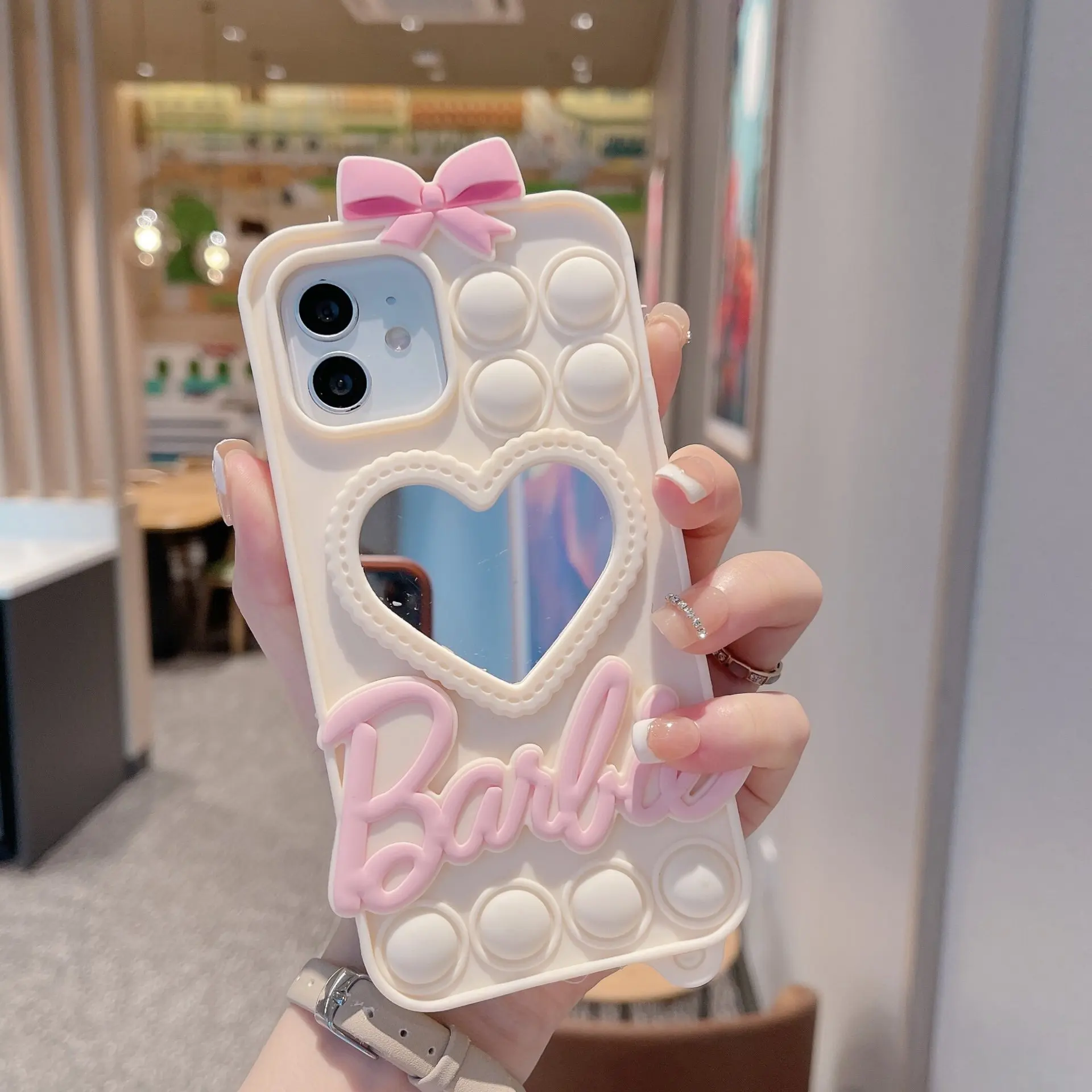 Lovely Protective Case Soft Women Girl Mirror Phone Case for iPhone 11 11 Pro Max Barbie