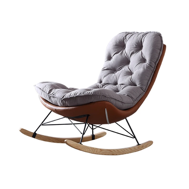 Lounge Living Room ChairS Modern Technology Fabric Rocking Single Leisure Sofa Single Chair