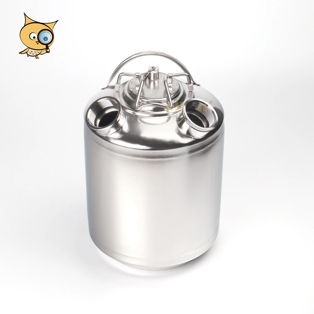 ALLIN New Design Homebrew 304 Stainless Steel 2 Neck 3 Gallon 10L Soda Cornelius Corny Keg Beer Keg 2 Spear Cleaning Keg