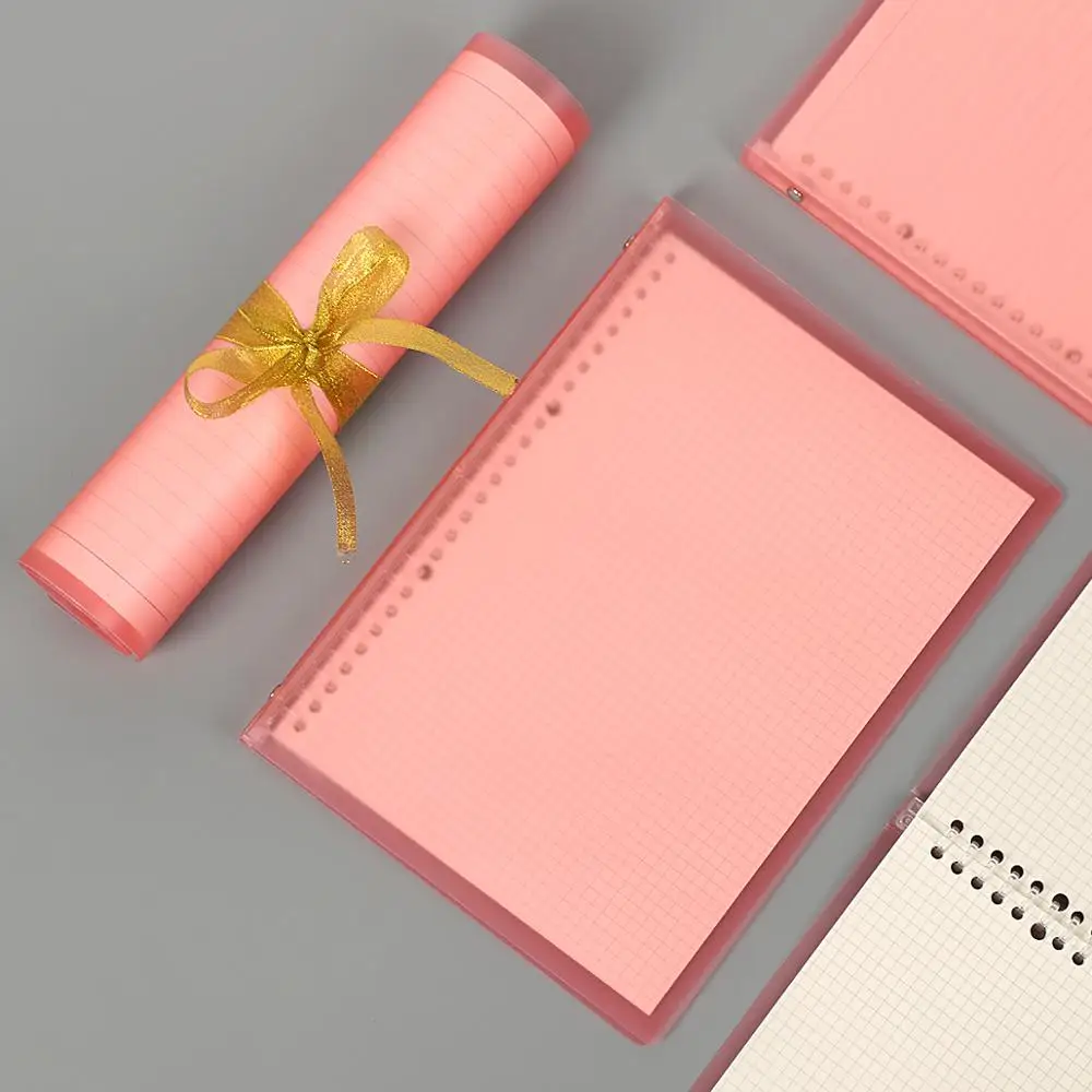 A5 easy to folder student notebook lightweight with PP cover waterproof 20 rings binder folder office journal