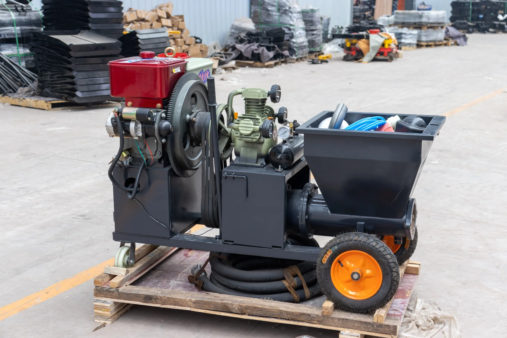 Small Portable Cement Sprayer Mortar Large Capacity High Efficiency on Sale