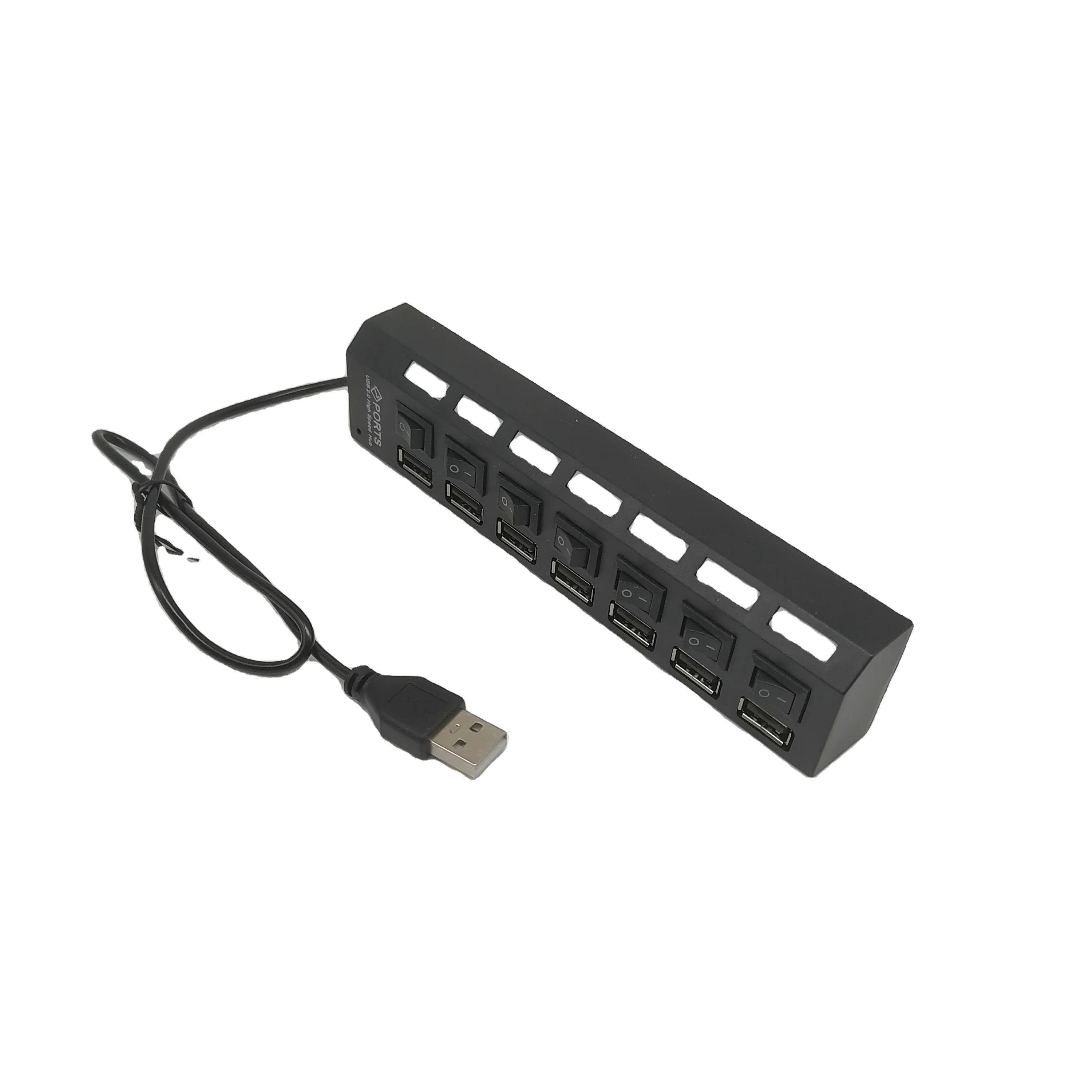 Оптовая продажа высокоскоростной разветвитель 3 0 USB один в семь независимый переключатель штепсельная вилка концентратор 2 док-станция с
