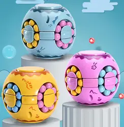 2022 Hot Stress Relief Creative Rotating Puzzle Magic Bean Intelligence Fingertip Cube Board Game Toy