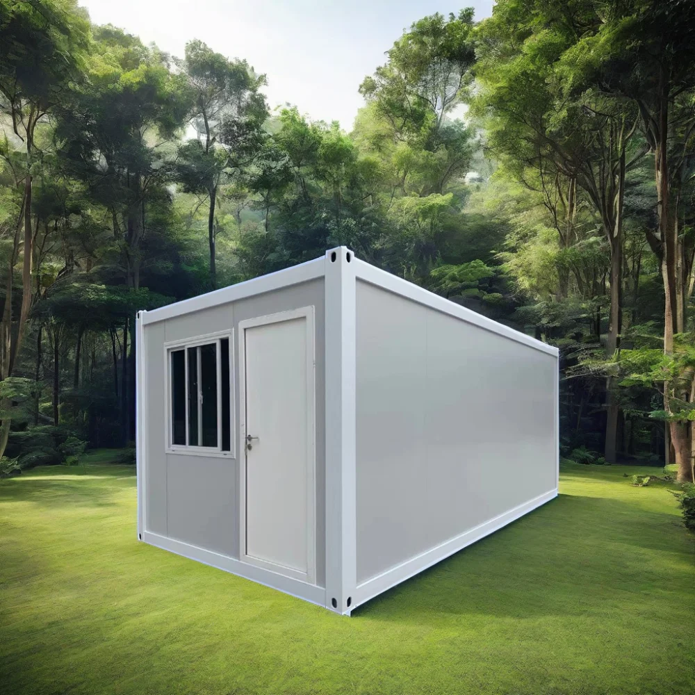 Modern 20ft Folding Container Home Easy Install Prefab Steel Container House Construction Site Foldable Office Sandwich Panel