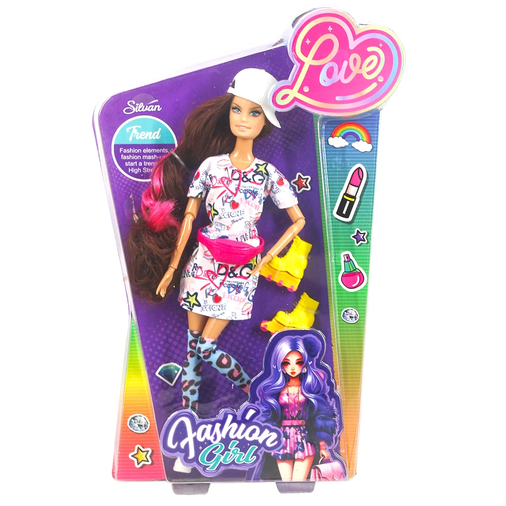 2024 Hot Selling Products 11.5 Inch Fashion Beauty Girl Doll Dress Up Set Children Girl Toy Doll