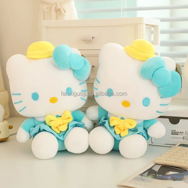 High Quality Original Red Pink Hello Cat Kitty Doll Cute Plush Animal Cartoon Sanrion HK KT Claw Machine Plush Doll Soft Plush