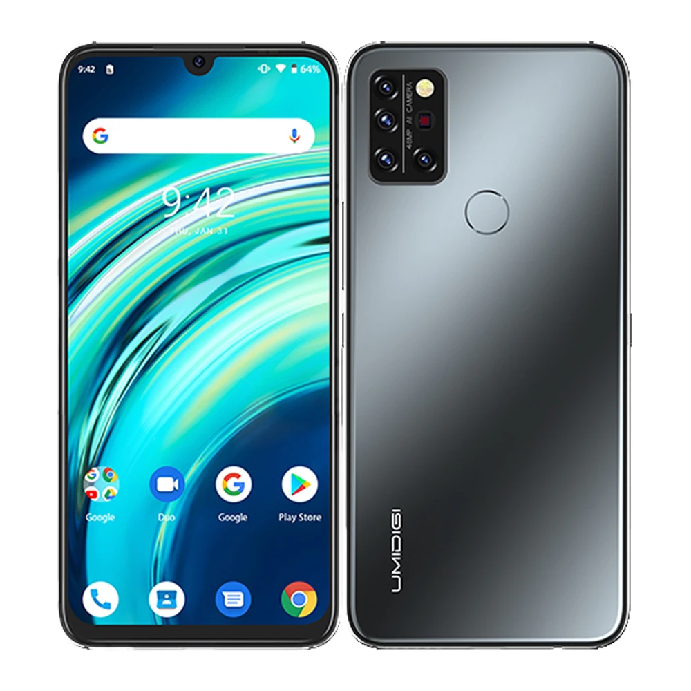 
UMIDIGI A9 Pro Android Mobile Phone Global Version Helio P60 48MP Quad Camera Cellphone 6150mAh 6.3