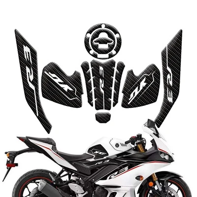 Модифицированная новая наклейка RTS для мотоцикла Yamaha YZF R3 из углеродного волокна на бак газового топлива и масла