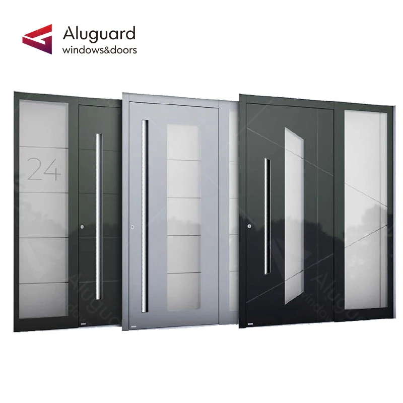 American Design Hurricane Impact Pivot Front Steel Entrance Door Luxury Stainless Steel Entry Security Door