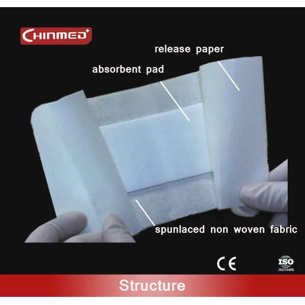 Adhesive Absorbent Wound Dressing For High Exduates Wound 10*25 Nonwoven Wound Dressing
