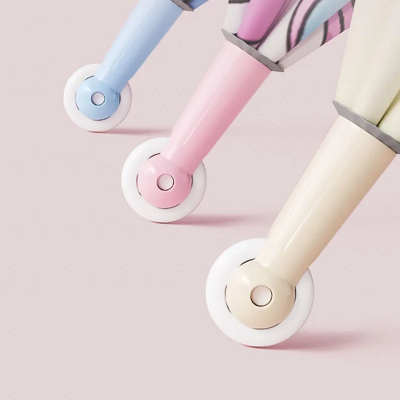 Kids Umbrella Steel Cute Lightweight Safed Reflective Strip Blunt Umbrella C Shaped Handle Kids Umbrella