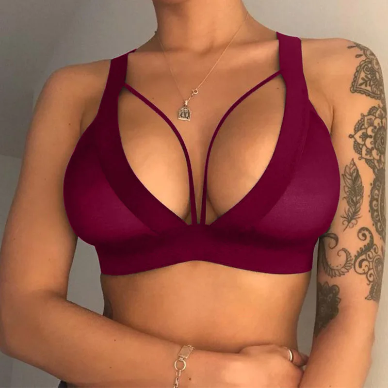 
Wholesale Soutien Gorge Popular Brasier Push Up Sport Bra Crop Top Women Seamless Push-Up Wire Free Bra 