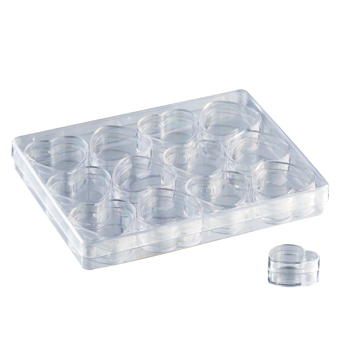 PJ1020 Yuyao Yuhui Commodity hot sale wholesale good PS 4ml heart shape jars for small things