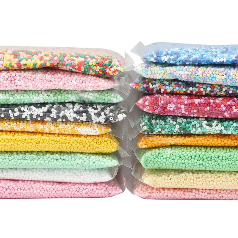 BBG082 Bulk Bag Wholesale 2mm 12/0 Glass Seed Beads Crystal Round Beads for Fashion Jewelry Bracelet Necklace Making Accessories