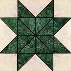 New mosaic tile 300X300 dark green marble pattern tile homestay balcony floor tile