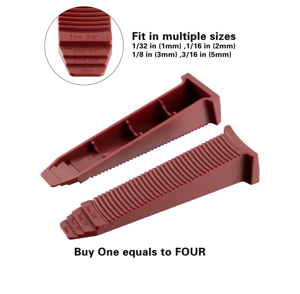 Plastic Tile Leveling System 100 Pieces Leveling Spacer Clips And 100 Pieces Reusable Wedges  Tile Tools Kit for Bathroom Floor