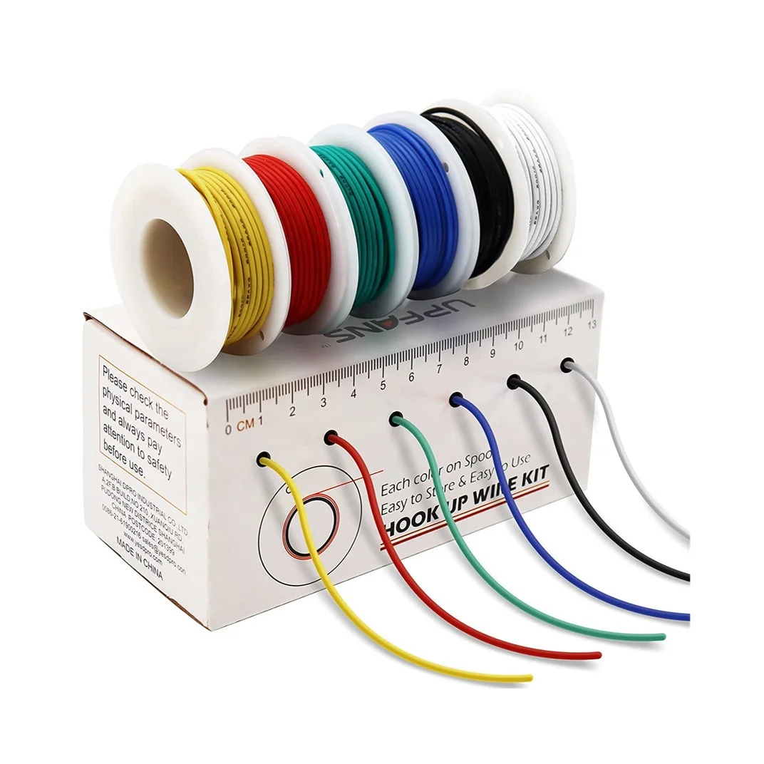 60Ft 12AWG Electric Silicone Wire Kit 6 Colors(Each 10FT) 12 Gauge Hook Up Wire Cables Tinned Copper Stranded Wire