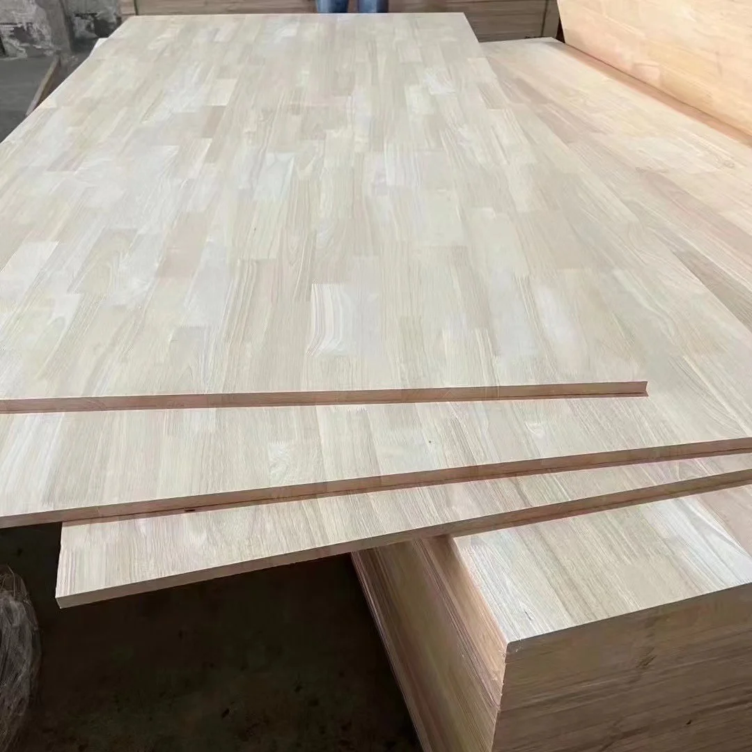 Hot Sale Finger Jointed Boards 2440*1220*18mm Rubber Wood Joint Board for Desktop/countertop/ Table/ Stair/ Shelf