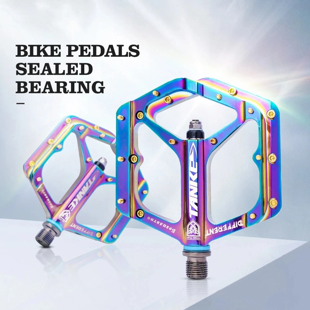 TANKE bicycle pedals TP-50 ultralight aluminum alloy colorful sealeds bearing Foot pedal MTB road bike parts Cycling Nylon Road