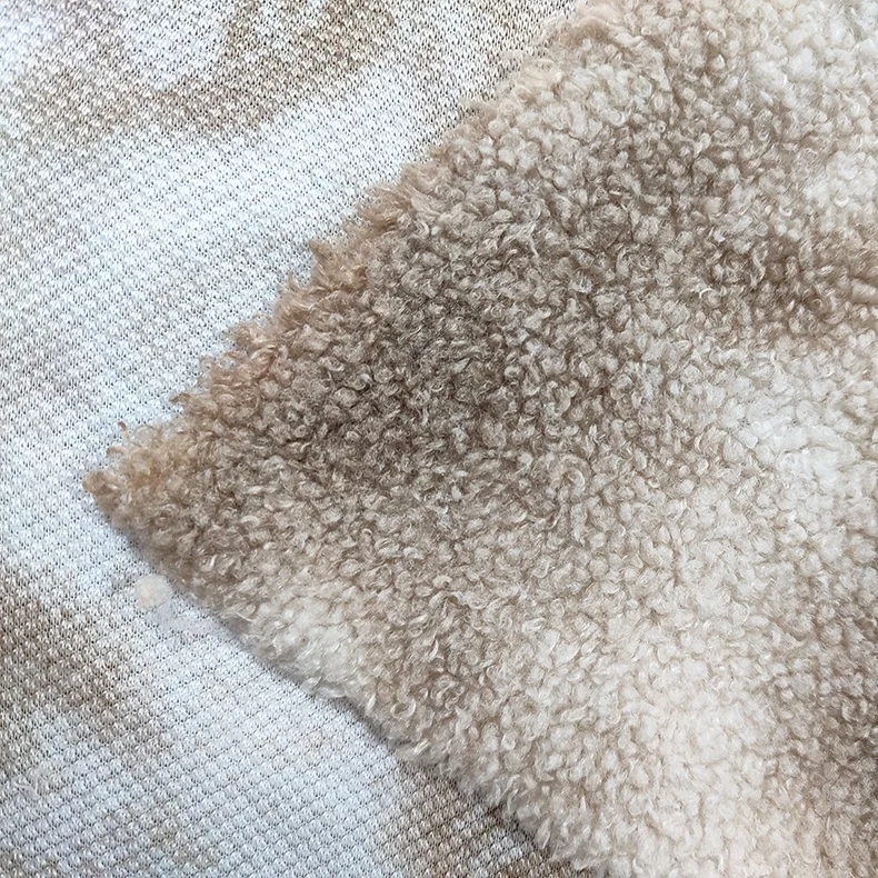 Hot selling tie dyed teddy bear faux fur fleece 100 polyester plush sherpa fleece fabric