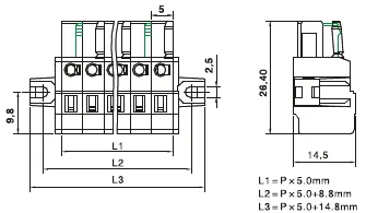 2022 Hot Sale pcb screw terminal blocks Pluggable Pin spring Terminal block connector