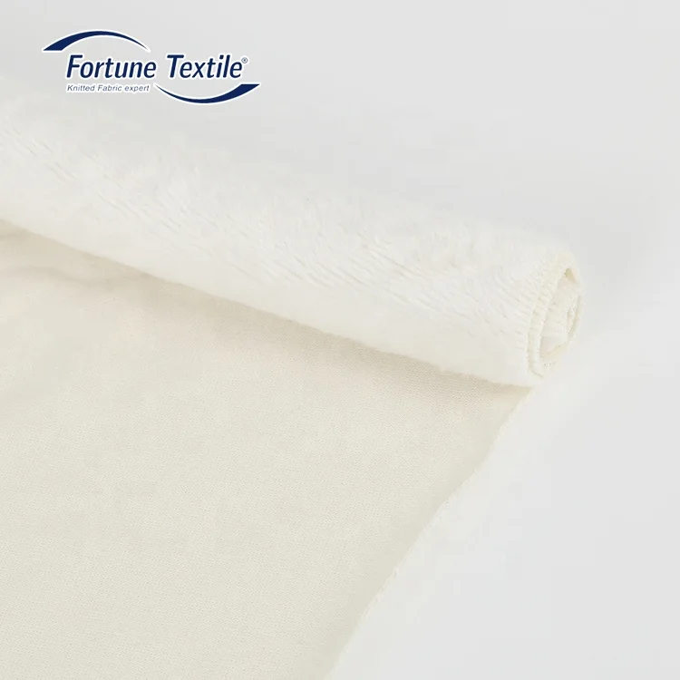 
Fortune Textile Fabric factory provide peach skin white knitted polyester microfiber fabric 