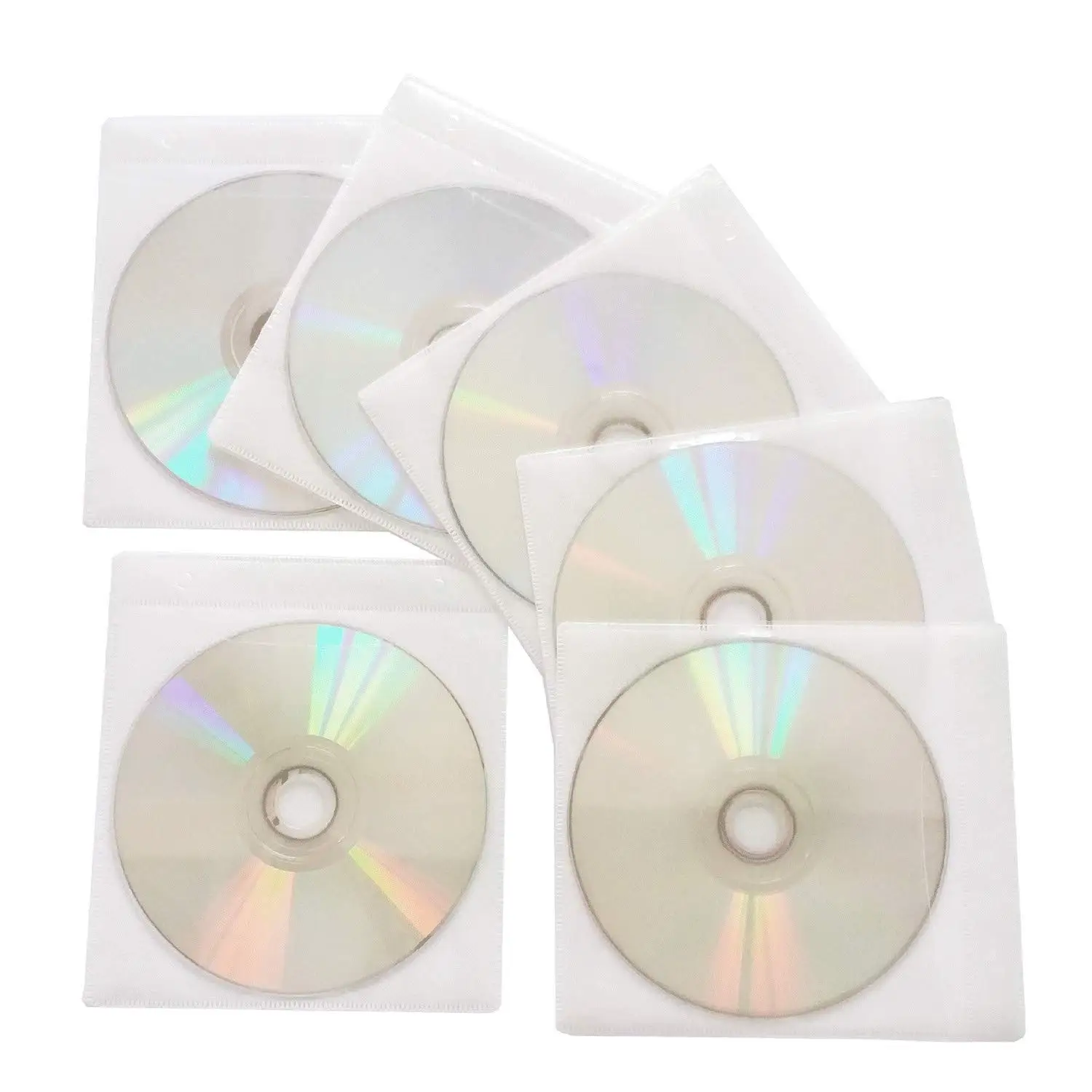 Custom Factory Non-woven Plastic Double-Sided CD Protective Sleeves For CD Storage Binders
