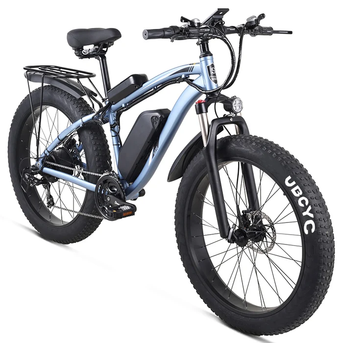 New design 750W 14.5AH electric fat tire full suspension mountian bikes
