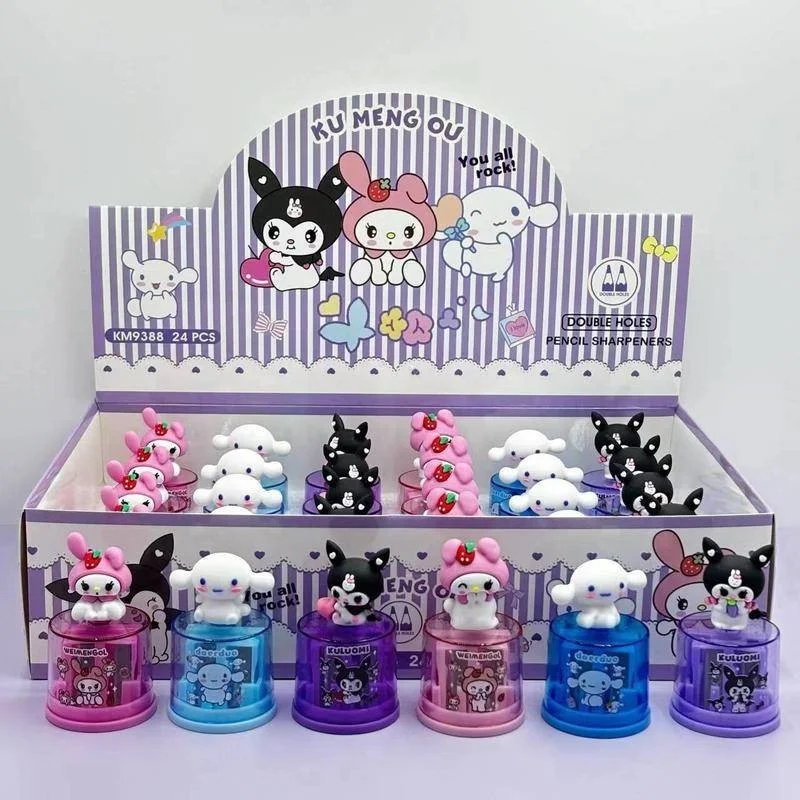 Kawaii канцелярские принадлежности с животными мультяшная точилка для карандашей двойным отверстием студентов и детей детский сад приз
