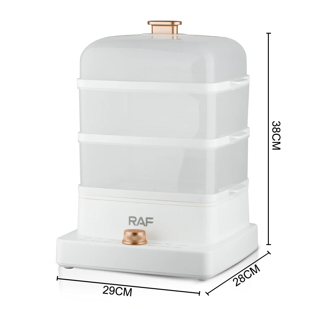 Premium Brand RAF Wholesale Home 3 Layer Vegetable Steam Cooker Kitchen Rice Corn Steamer Pot Electric Food Steamers