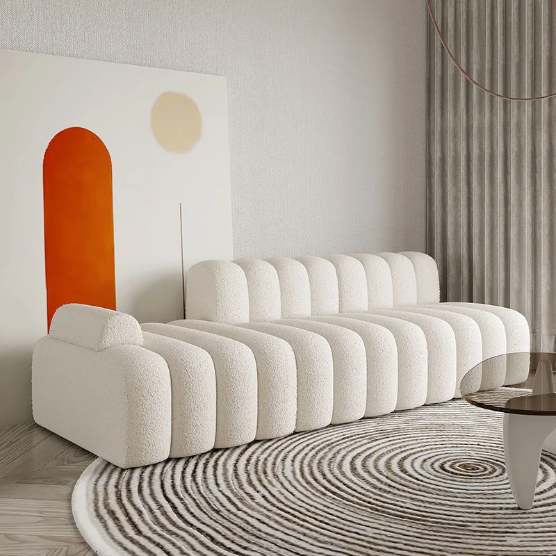New Net Red Fabric Sofa Small Living Room Shaped Armless Module Light Luxury Cream Ins Wind Modular