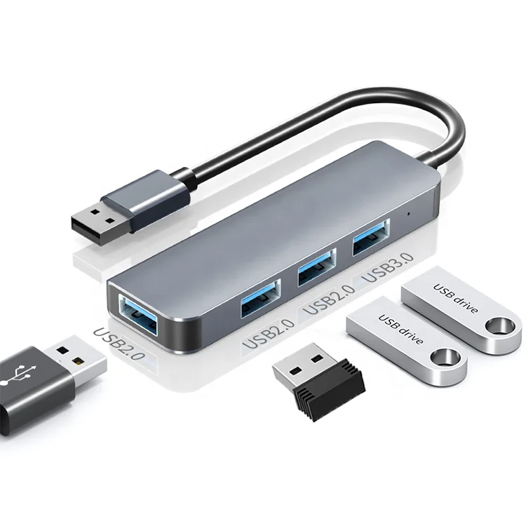 Fashion 3.0 2.0 Multiport C Adapter Usb Hub 3.0 4 Ports 4-port 4 In 1 Usb 3.0 Hub 4 Port Usb Hub For PC