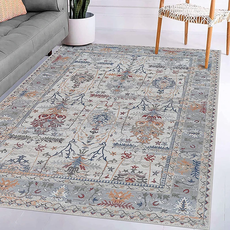Factory large size anti slip persian rug sofa living room bedside polyester machine washable area rug floor mats
