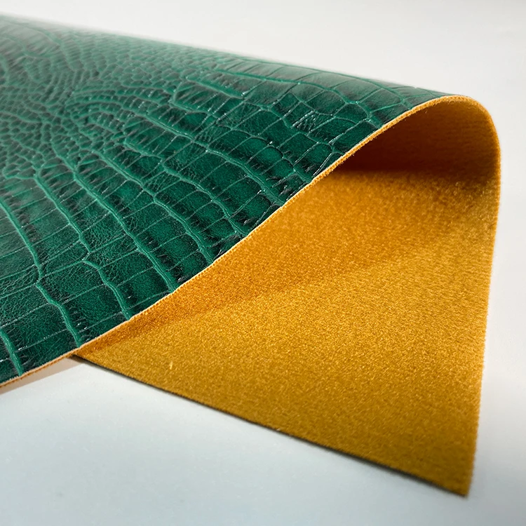 Wholesale Environmentally Friendly Synthetic Faux Croco Crocodile PU Leather For Women Bag